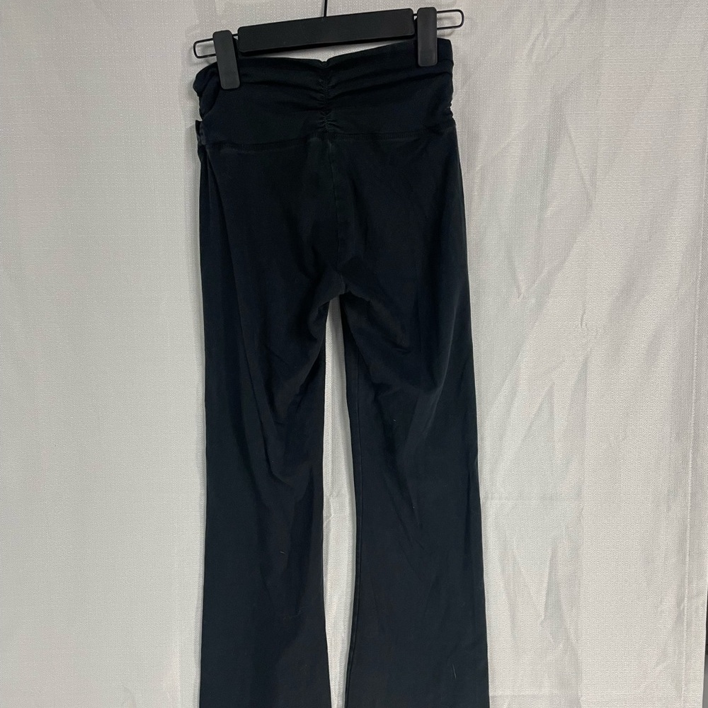 Aerie semi-evase yoga pants wide leg size extra small black scalloped waist